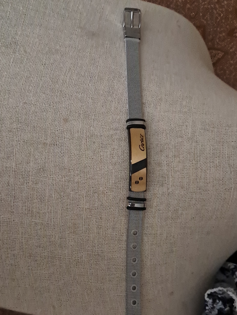 Fashion Jewelry Gold and Black Men's ID Bracelet